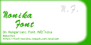 monika font business card